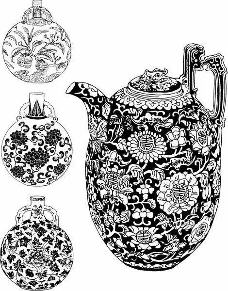 青花瓷素材圖案欣賞，中國(guó)傳統(tǒng)藝術(shù)就是這么美