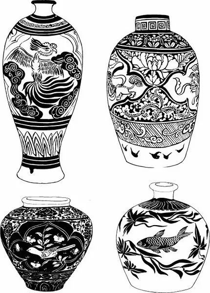 青花瓷素材圖案欣賞，中國(guó)傳統(tǒng)藝術(shù)就是這么美