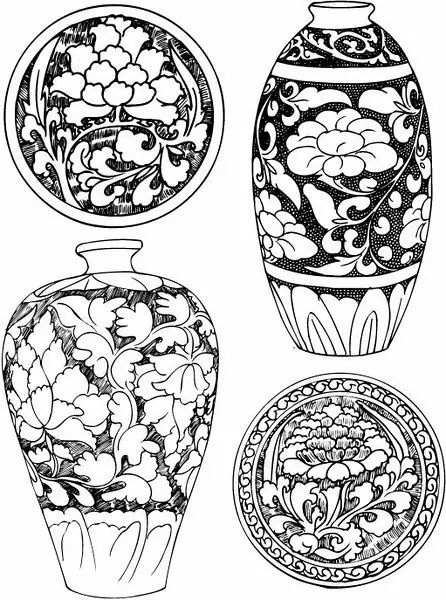 青花瓷素材圖案欣賞，中國(guó)傳統(tǒng)藝術(shù)就是這么美