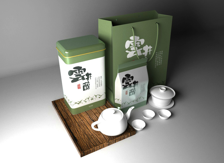 清新古樸茶葉包裝設(shè)計(jì)，簡(jiǎn)潔大氣茶葉包裝設(shè)計(jì)