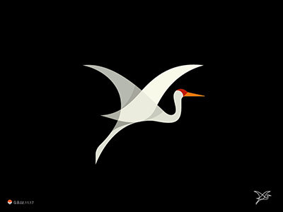 仙風(fēng)道骨白鶴logo，精致典雅logo圖片