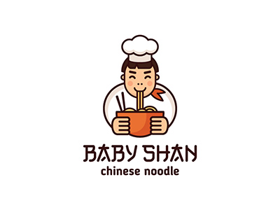 個(gè)性鮮明面條logo，精美面館簡易logo