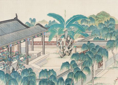 庭院深深，佳人依在