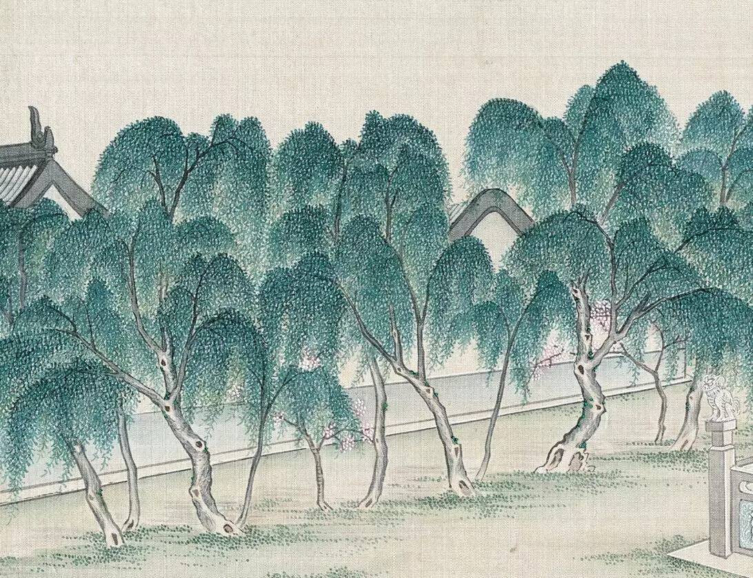 庭院深深，佳人依在