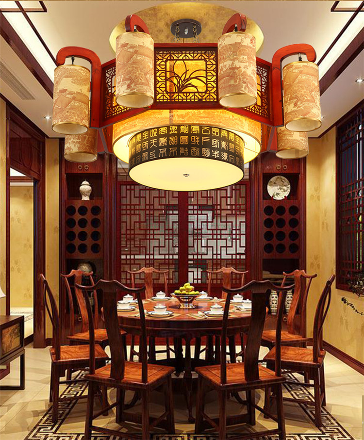水墨國畫典雅燈具，精致雅韻燈具設計