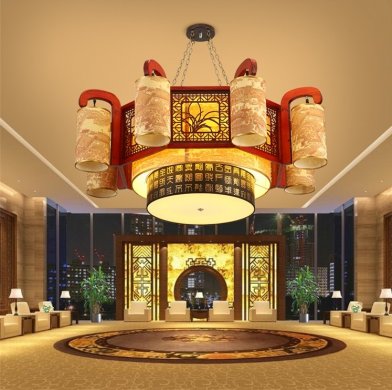 水墨國畫典雅燈具，精致雅韻燈具設(shè)計(jì)