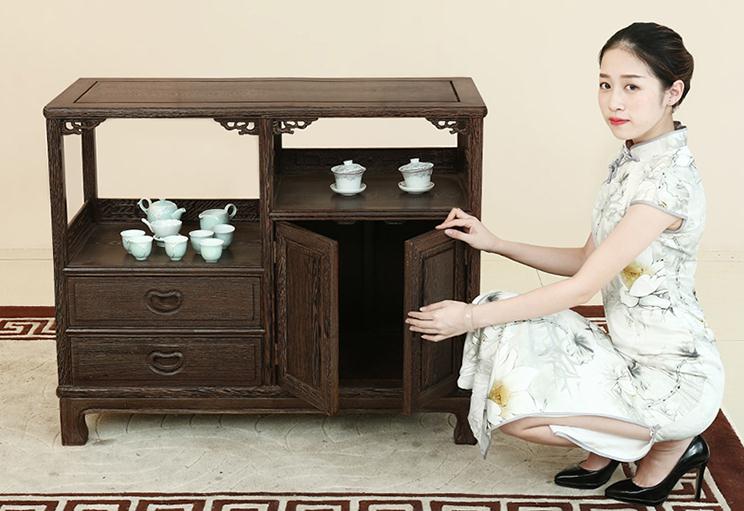 明清古典雞翅木柜子，中式仿古實(shí)木原木儲(chǔ)物柜