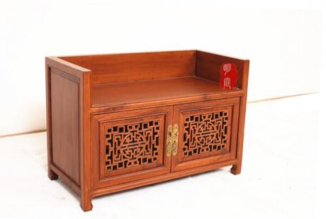 古典榆木家具，中式儲物玄關(guān)凳子