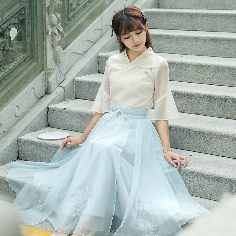 優(yōu)雅如詩，淡雅清新漢服圖片