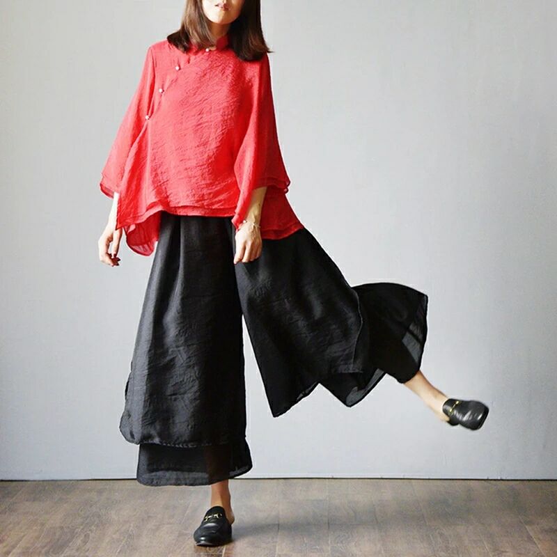 禪意文藝旗袍漢服，中國風禪服圖片