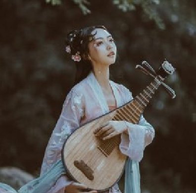 四款清新淡雅漢服，飄逸襦裙?jié)h服圖片