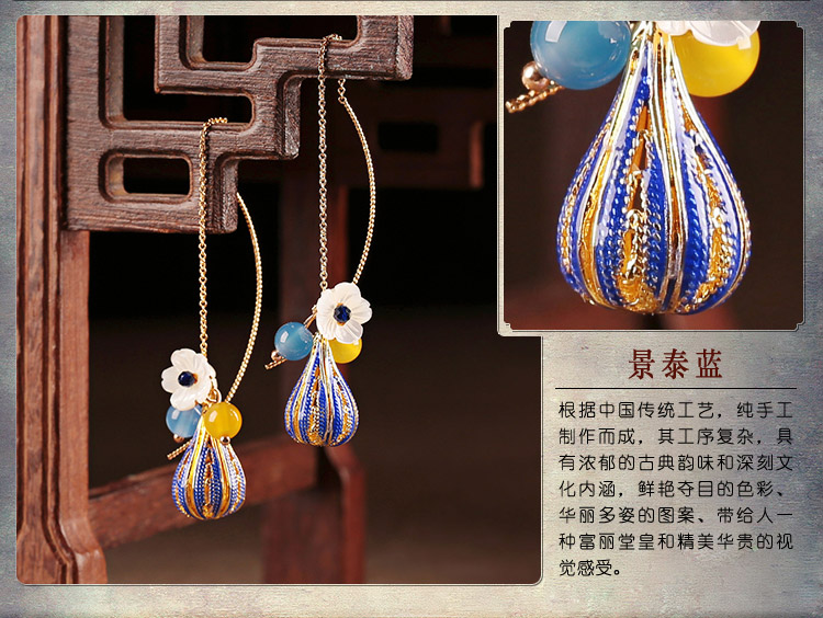 麗晴優(yōu)雅氣質(zhì)耳線(xiàn)耳環(huán)，古風(fēng)小清新首飾