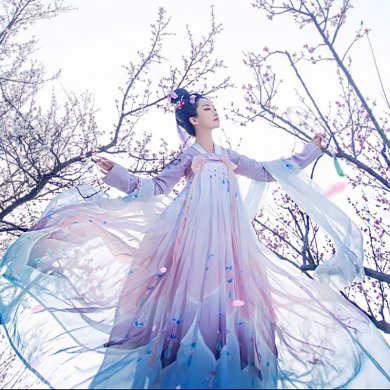 菩提雪齊胸襦裙，清新淡雅可愛漢服