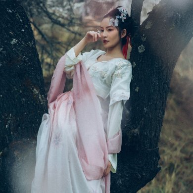 三款魏晉風(fēng)優(yōu)雅漢服，配上清新脫俗的你