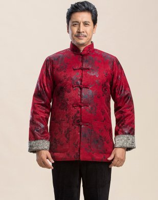 喜慶唐裝禮服外套，復(fù)古風(fēng)男士唐裝