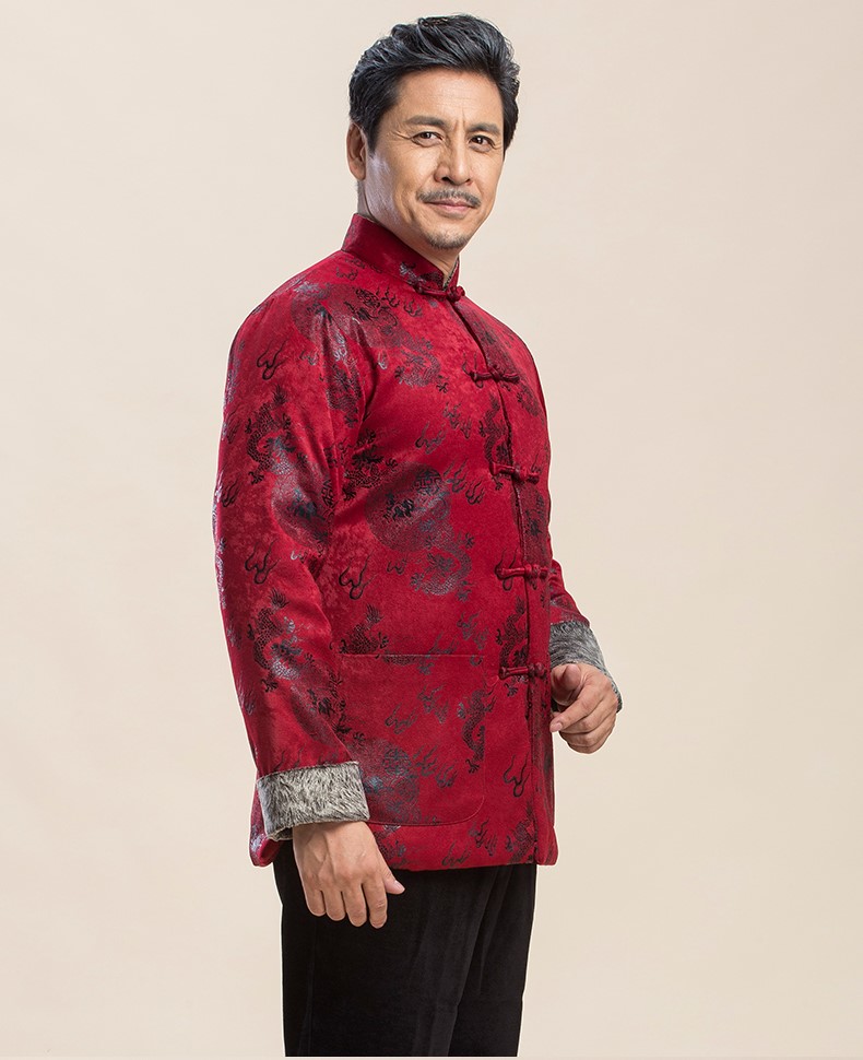 喜慶唐裝禮服外套，復(fù)古風(fēng)男士唐裝