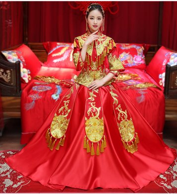 古韻悠揚(yáng)秀禾服中式禮服，奢華精致新娘禮服