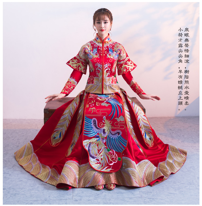 傳統(tǒng)古典中式禮服，新娘秀禾服結婚禮服