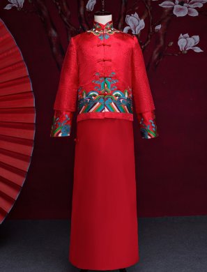 中國風(fēng)男士中式禮服，中國風(fēng)新郎結(jié)婚禮服