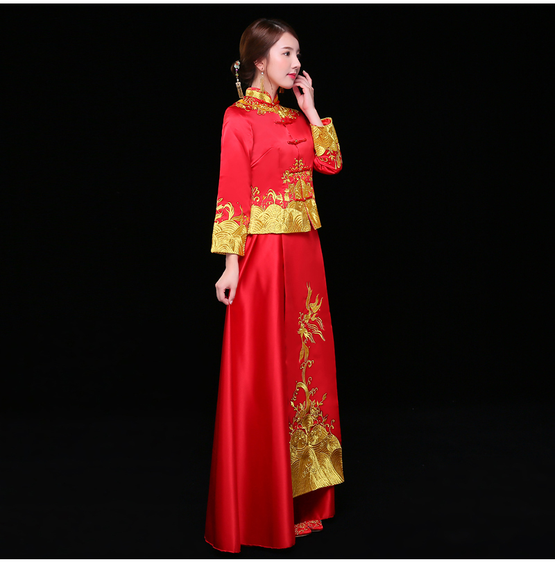古典喜服中式禮服，秀禾服新娘結(jié)婚禮服