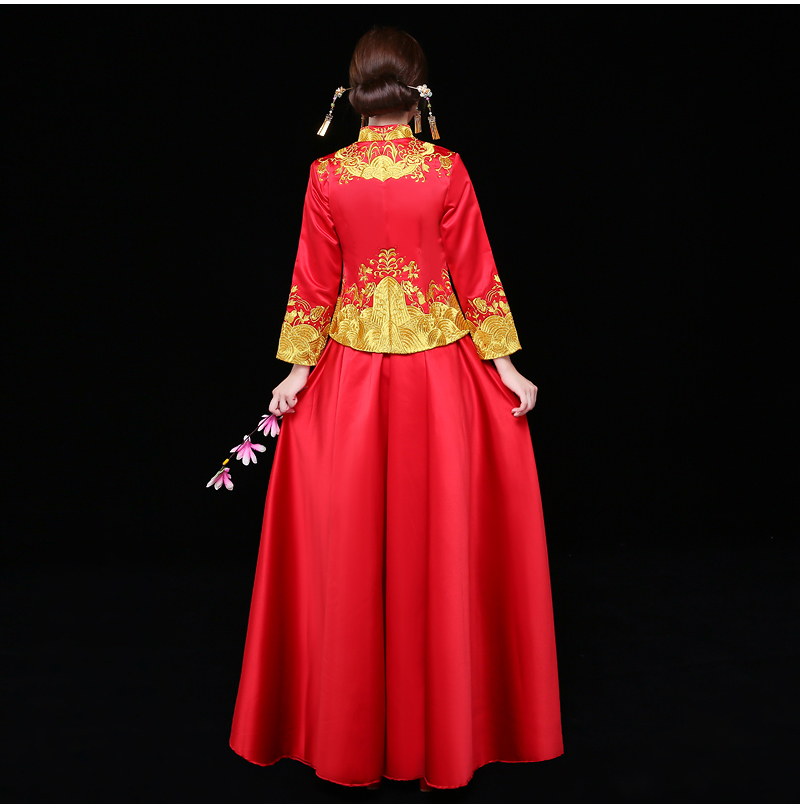 古典喜服中式禮服，秀禾服新娘結(jié)婚禮服