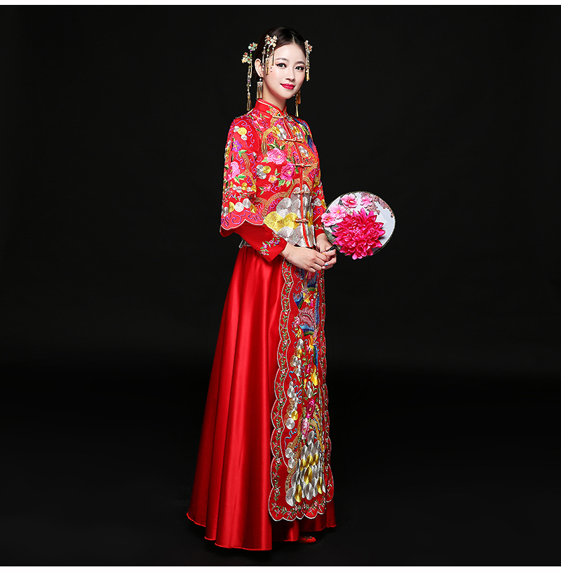 古典秀禾服中式禮服，時尚中國風(fēng)新娘禮服