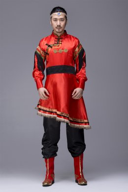 簡約大氣的蒙古袍男裝，少數(shù)民族服裝
