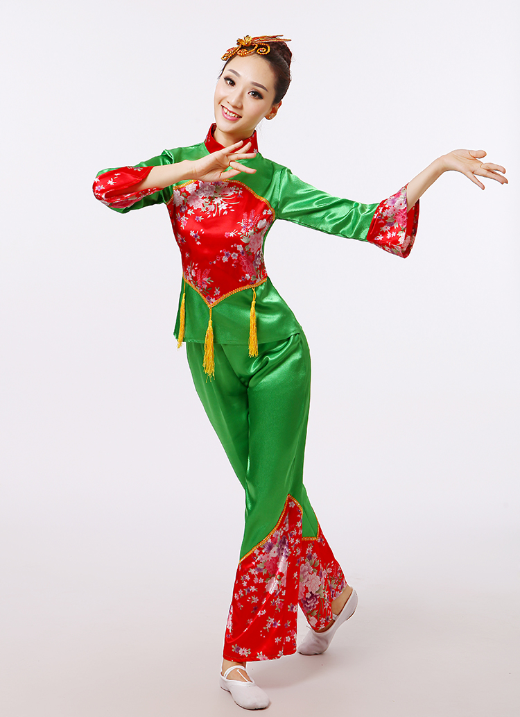 東北秧歌服裝民族腰鼓表演服，少數(shù)民族服裝