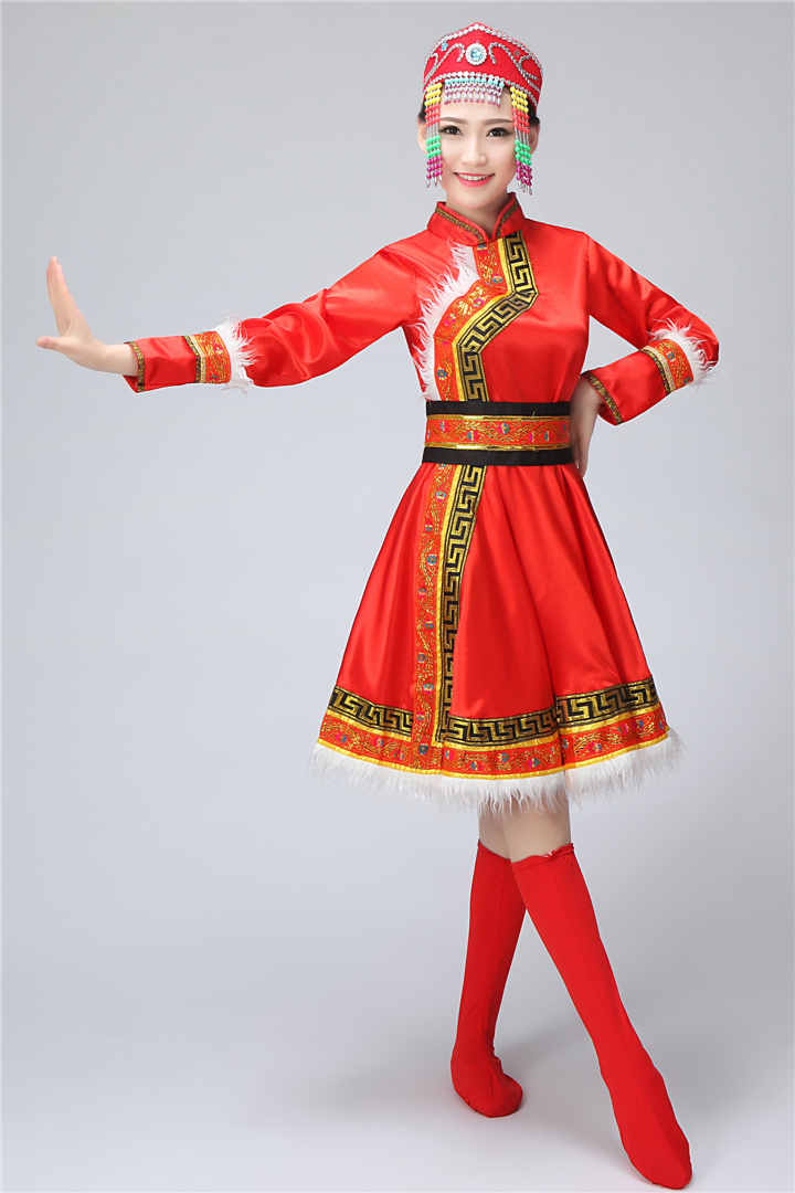 簡約大方的蒙古族女裝服飾，少數(shù)民族服裝