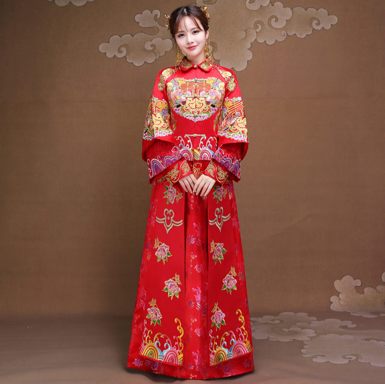 雙喜秀禾服，時(shí)尚復(fù)古新娘中式禮服