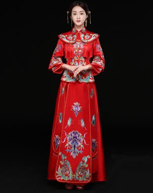 龍鳳褂新娘禮服，結(jié)婚禮服中式禮服