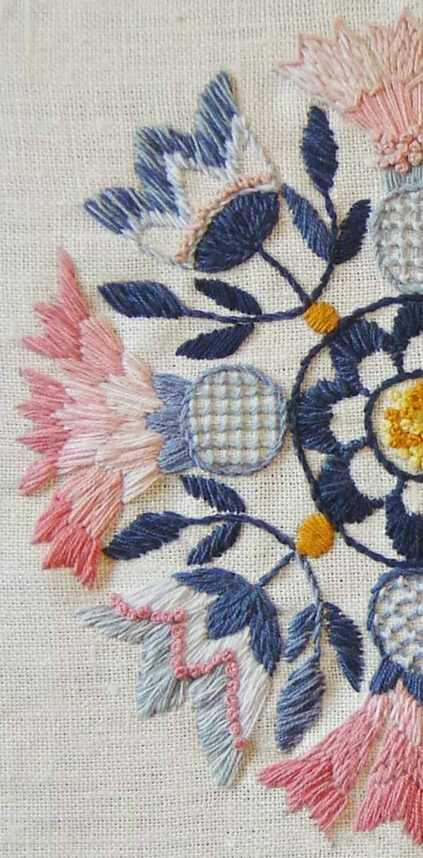 美的讓人無法呼吸，唯美刺繡圖案圖片