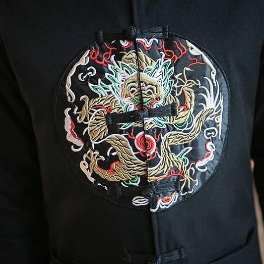 龍紋刺繡中國(guó)風(fēng)唐裝