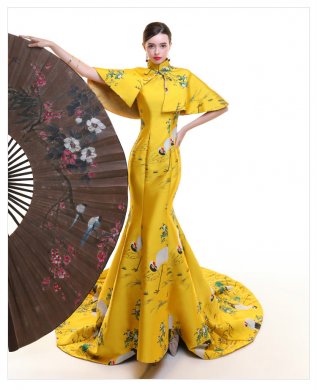 高貴優(yōu)雅的魚尾旗袍禮服《一》