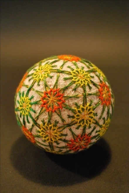 精美的手工手鞠球工藝品，絲線纏繞的藝術品！