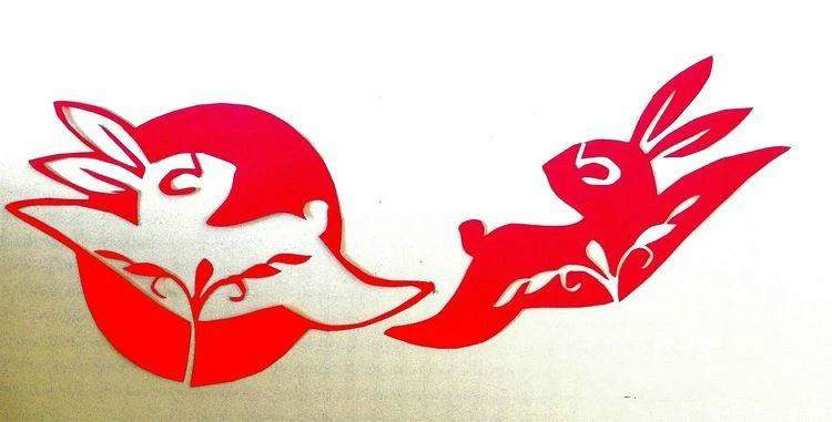 創(chuàng)意十足中秋玉兔剪紙，兔子鬧仲秋