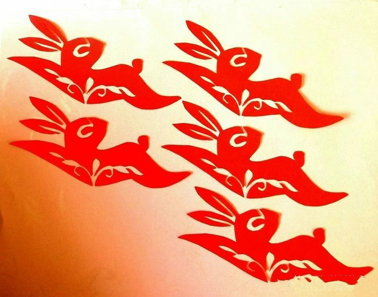 創(chuàng)意十足中秋玉兔剪紙，兔子鬧仲秋