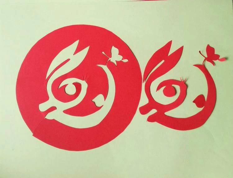創(chuàng)意十足中秋玉兔剪紙，兔子鬧仲秋