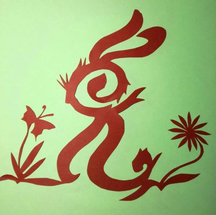 創(chuàng)意十足中秋玉兔剪紙，兔子鬧仲秋