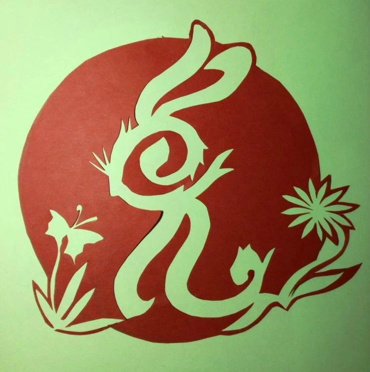 創(chuàng)意十足中秋玉兔剪紙，兔子鬧仲秋