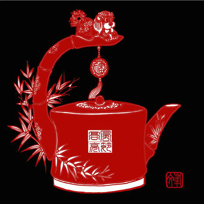 百狗圖剪紙系列(32張)，曹文峰剪紙作品欣賞