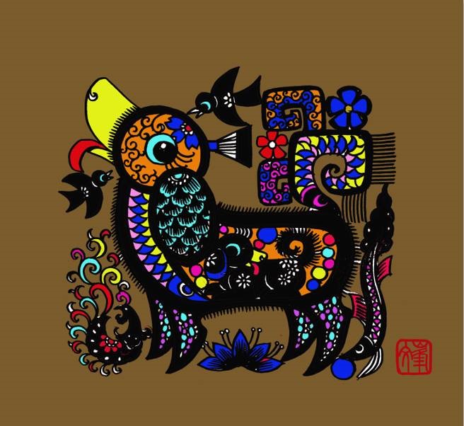 百狗圖剪紙系列(32張)，曹文峰剪紙作品欣賞