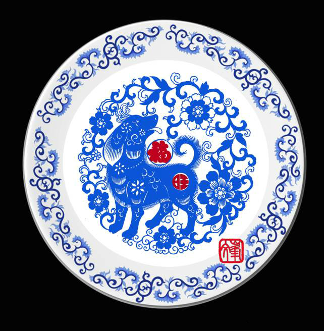百狗圖剪紙系列(32張)，曹文峰剪紙作品欣賞