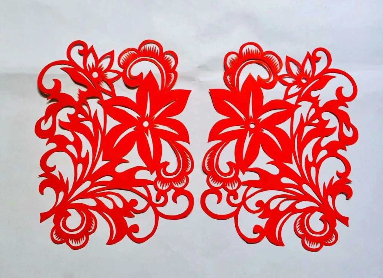 信手剪花花燦爛(20張)，張彬老師剪紙作品