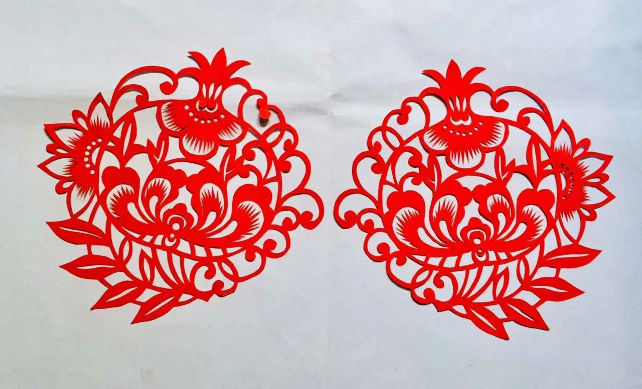 信手剪花花燦爛(20張)，張彬老師剪紙作品