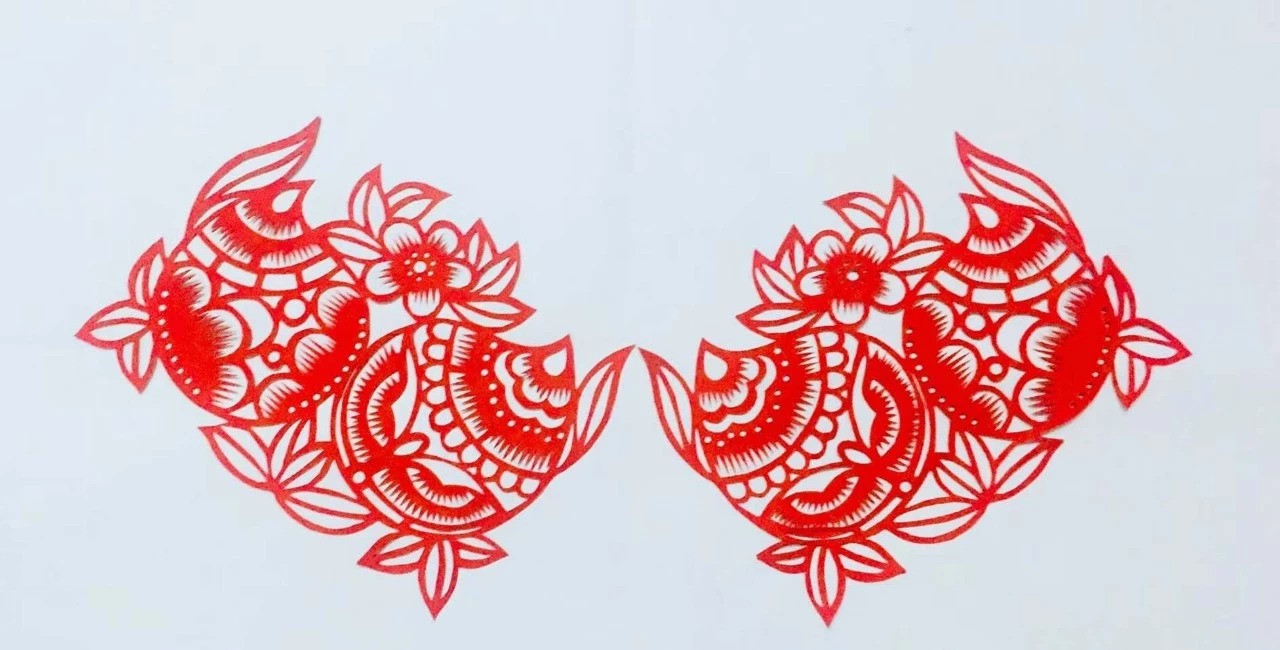 信手剪花花燦爛(20張)，張彬老師剪紙作品
