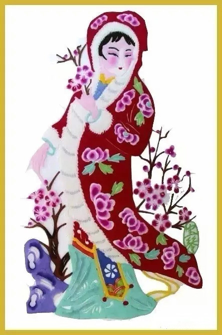 美女染色剪紙作品欣賞，色彩斑斕的剪紙藝術(shù)
