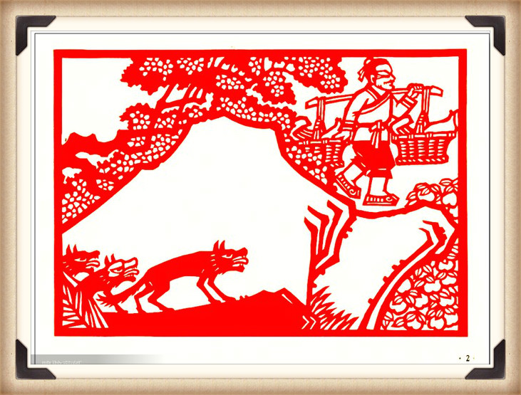 斗狼記剪紙藝術(shù)，高清剪紙連環(huán)畫圖集（54張）