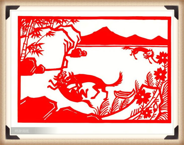 斗狼記剪紙藝術(shù)，高清剪紙連環(huán)畫圖集（54張）