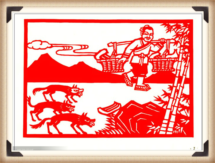 斗狼記剪紙藝術(shù)，高清剪紙連環(huán)畫圖集（54張）
